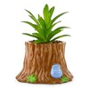 Silver Buffalo Disney Winnie the Pooh Tree Stump 5-Inch Planter With Artificial Succulent - 2 of 4