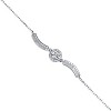 Guili Sterling Silver Cubic Zirconia Center Stone Bracelet, Elegant Sophistication for Timeless Appeal, Perfect for Day or Night Wear - 2 of 3