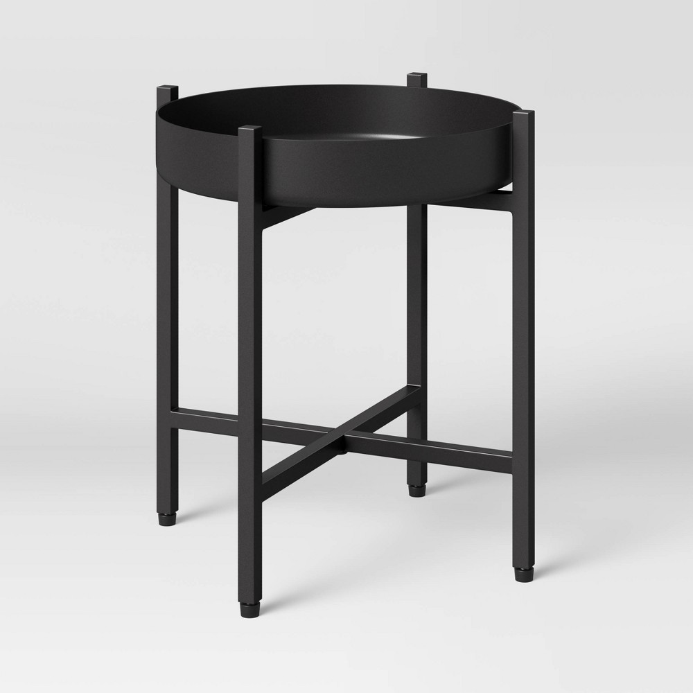 10" Iron Standing Planter Black - Threshold