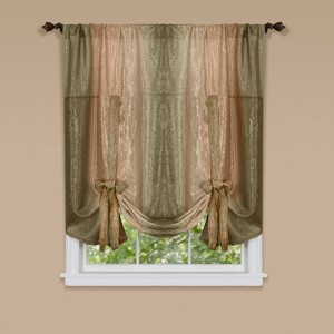 GoodGram Ombre Crushed Satin Sheer Single Window Curtains & Valances - 1 of 4