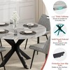 AMERLIFE 45" Marble Round Dining Table Set for 4, Mid-Century Modern Space-Saving Dining Table with Chairs - 4 of 4