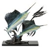 SPI Home Brass Sailfish Chasing Ballyhoo Figurine – 21" Detailed Ocean Predator Scene for Coastal and Marine-Themed Decor - 4 of 4