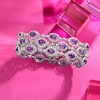 Ross-Simons 9.00 ct. t.w. Amethyst 3-Row Bracelet With Single Diamond in Sterling Silver - 3 of 4