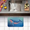 Stupell Industries Coastal Whale with Bubbles Printed Anti-Fatigue Floor Mat, design by Darlene Seale, 30"x18" - 2 of 4