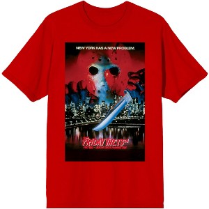 Friday the 13th Jason Voorhees New York City Men's Red Graphic Tee - 1 of 1