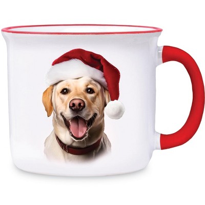 Collections Etc Festive Holiday Dog 14 oz. Mug, Microwave and Dishwasher Safe