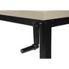 PAGED Height Adjustable Computer Desk, Simple Modern Office Desk with Wooden Desktop and Black Metal Leg for Office, Study - 3 of 4