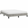 vidaXL Bed Frame Light Gray 53.9 in.x74.8 in. Full Velvet - 3 of 4