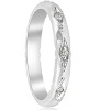 Pompeii3 Diamond Wedding Ring Vintage Stackable Womens Engagement 14k White Gold Band - 2 of 4