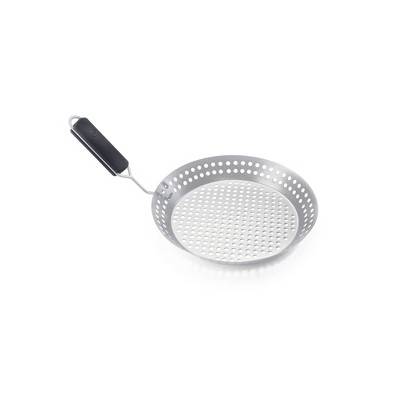 Outset Stainless Steel 12" Grill Skillet with Soft-Grip Handle