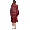 Ashford & Brooks Women's Flannel Plaid Long Sleeve Nightgown - 3 of 4
