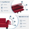 Nasitip 89" Futon Sofa Bed, Convertible Sleeper Sofa with Adjustable Backrest & Armrest, Modern Loveseat Sleeper for Living Room Bedroom Apartments - 4 of 4