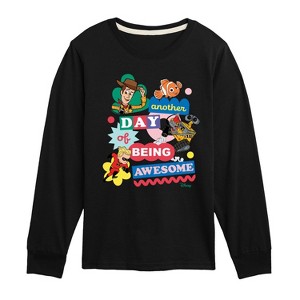 Boys' - Disney - Another Day Of Being Awesome Long Sleeve Graphic T-Shirt - 1 of 4