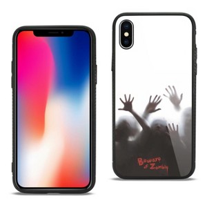 Reiko iPhone X/iPhone XS Hard Glass Design TPU Case with Zombies - 1 of 4