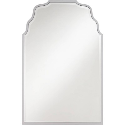 Noble Park Tali Silver 26" x 40" Waved Arch Top Wall Mirror