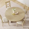 RONSHIN 47"Round Dining Table Set for 4 to 6,Farmhouse Kitchen Table with Wooden Top & Pedestal Base,Circle Dinner Table-Burlywood(No Chairs) - 4 of 4