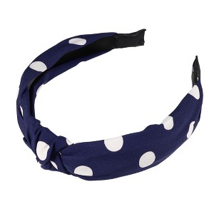 Unique Bargains Women's Polka Dot Knotted Headband 1 Pc - 1 of 4