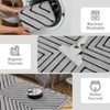 Washable Symmetrical Striped Area Rug, Stain Resistant Low Pile Carpet with Non-Slip Backing for Bedroom Living Room - 4 of 4