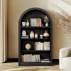 Vatros Small Black Bookcase Arched Bookshelf - 2 of 4