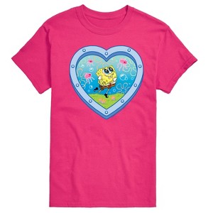 Men's - Spongebob Squarepants - Heart Porthole Window-Womens Men's Short Sleeve Graphic T-Shirt Short Sleeve Graphic T-Shirt - 1 of 4
