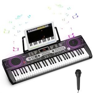 SUGIFT 61 Key Electronic Keyboard Piano for Beginners Musical Keyboard with LCD Screen and 3 Teaching Modes - 1 of 4