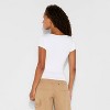 Women's Slim Fit Cap Sleeve Deep Scoop Neck T-Shirt - Wild Fable™ - 3 of 4