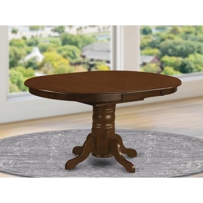East West Furniture KET-ESP-TP Oval a Pedestal Oval Dining Table 42"x60" with 18" Butterfly Leaf