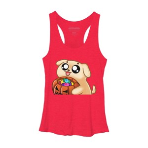 Women's Design By Humans Halloween Candy Pup By Puppers Racerback Tank Top - 1 of 3