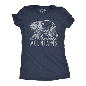 Womens Retro Smoky Mountains T Shirt Funny Camping Vintage Graphic Design Tee Guys - Crazy Dog Women's T Shirt - 1 of 4