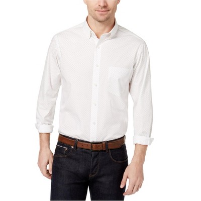 Club Room Mens Barry Dot-Print Button Up Shirt