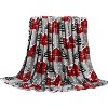 Kate Aurora Ultra Soft & Cozy Christmas Gray Snowy Barn Plush Accent Throw Blanket Cover - 50 in. W x 60 in. L - 2 of 3