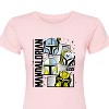 Women's - Star Wars - The Mandalorian Mando Helmet Grid Fitted Graphic T-Shirt - 2 of 2