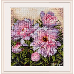 Merejka Tender Peonies K-177 Counted Cross-Stitch Kit : Target