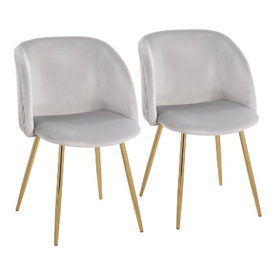 Set of 2 Fran Pleated Waves Dining Chairs - Lumisource