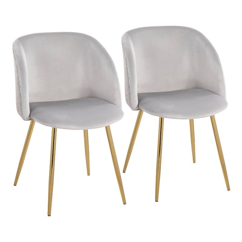 Set of 2 Fran Pleated Waves Dining Chairs - Lumisource, 1 of 11
