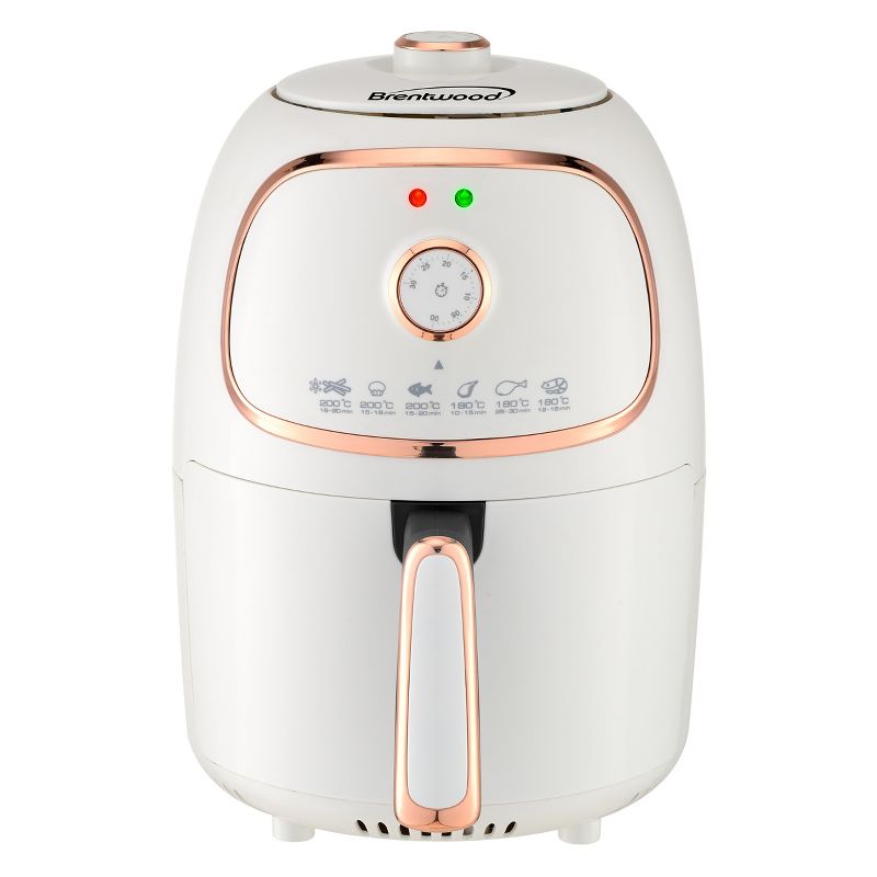 Brentwood 2 Quart Small Electric Air Fryer with Timer and Temp Control- White, 1 of 9