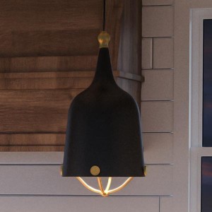 Urban Ambiance Luxury Americana Modern Pendant,  16-3/4"H x 8-3/8"W,  Midnight Black Finish, UHP2343 - 1 of 4