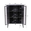 ORRD Modern 3-Tier Corner Cabinet with Glass Doors and Metal Frame, Space-Saving Storage Unit - 4 of 4