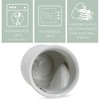 Elanze Designs Cup of Cozy Nordic Knit 14 ounce Ceramic Stoneware Handwarmer Coffee Mug Set of 4, Raw Clay - 3 of 4