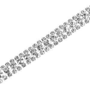 Unique Bargains DIY Jewelry Clothing Shoe Decoration Beaded Trim Rhinestone Chains - 1 of 4