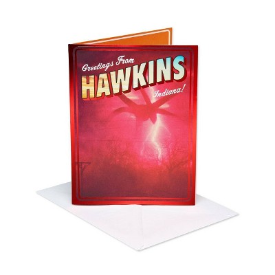 Stranger Things Hawkins Birthday Greeting Card with Foil