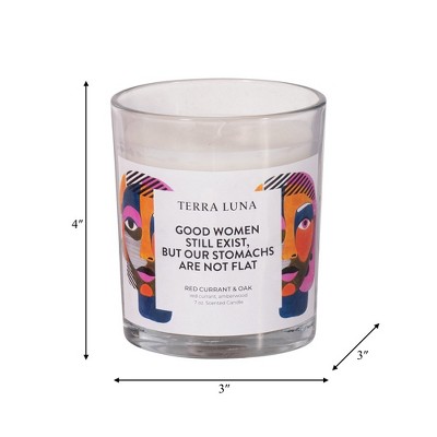 Red Currant and Oak Scented Candle with Artistic Design