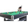 6-FT Pool Table with Table Tennis Top, 2-in-1 Multi Game Table with Net, 2 Table Tennis Paddles , 2 Balls and 2 Wood Cues, 15 Balls + 1 White Ball - 2 of 4