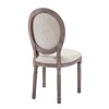Modway Arise Vintage French Upholstered Fabric Dining Side Chair Beige: Polyester, Wood Frame, 330lb Capacity - 3 of 4