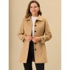 INSPIRE CHIC Women's Winter Classic Single Breasted Outwear Overcoat with Pockets - 2 of 4