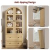 72'' Tall Arched Kitchen Pantry Cabinet, 4-Tier Farmhouse Arched Cabinet with Doors & Drawers, Freestanding Cupboard for Dining Room Living Room - 2 of 4