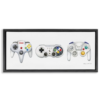 Stupell Industries Vintage Video Game Controllers, 25" x 11"