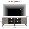 Skyzoo Mid-Century Modern TV Stand, Home Media Entertainment Center for up to 85 inches TV Console Storage Cabinet for Living Room, Grey - 2 of 4