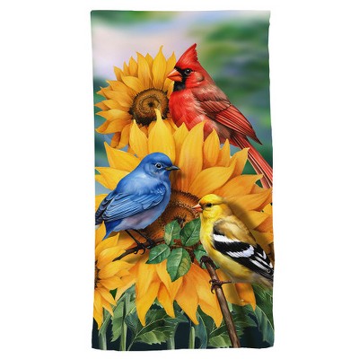 Briarwood Lane Spring Hand Towel 26x18 Birds in the Garden For Spring Towel
