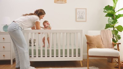 Fern Green Muslin Cotton Fitted Crib Sheet for Toddler Mattress